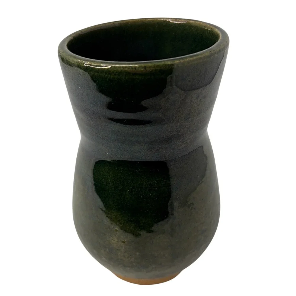 Signed Studio Pottery Vase Bowl Vessel Set of 3 Handmade Art Pottery Ceramic